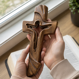Jesus Ascends the Cross Wood Carving