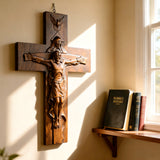 Bgcopper Holy Trinity Crucifix Wood Decor