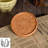 Bgcopper Wooden Tree of Life Celtic Cross Coasters - BGCOPPER