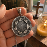 Seal of the Seven Angels Round Necklace Amulet