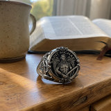 St. Michael Archangel Holy Sword Gabriel Angel S925K Silver Ring