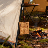 Square Archangel Michael Wooden Pendant