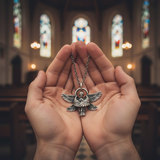 Seraphim Engel Anhänger Halskette Engels flügel Amulett