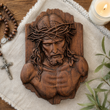 Jesus Crown of Thorns Beechwood Sculpture