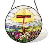 Cross Stained Glass Suncatcher: Where Light Meets Faith