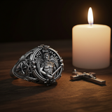 St. Michael Archangel Holy Sword Gabriel Angel S925K Silver Ring