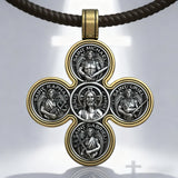 Baroque Style Crucifix Pendant with Jesus and the Four Archangels – A Symbol of Faith and Divine Protection