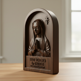 She Walks by Faith Wooden Wall Decor - side view