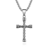 Men’s Twisted Rope Cross Necklace – Faith, Strength & Modern Devotion