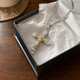 Christian cross pendant necklace gift for prayer and devotion
