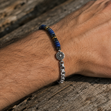 Boho Natural Stone Compass Beaded Bracelet