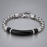Faith Tiger Eye & Stainless Steel Men's Bracelet – Strength, Courage & Daily Reminder