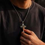 St. Benedikt Exorzismus Kreuz Halskette - Segne dich und deine Familie