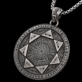 Seal of the Seven Angels Round Necklace Amulet