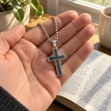Modern Cross Pendant Necklace – Titanium Steel Christian Necklace for Men