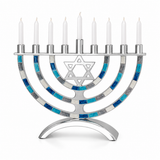 Hanukkah Menorah with Star of David – 9-Branch Candle Holder, Symbol of Faith, Hope & Miracles, Elegant Judaica Home Decor & Meaningful Jewish Gift