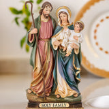 Holy Family Nativity Resin Sculpture Tabletop Display - BGCOPPER