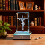 Crucifix LED Crystal Lamp: A Christian Symbol of Sacrifice & Redemption
