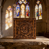 Handcarved Beechwood Nativity Scene Relief: Let Christmas’ Quiet Truth Settle in Your Home