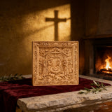 Handcarved Beechwood Nativity Scene Relief: Let Christmas’ Quiet Truth Settle in Your Home
