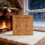 Handcarved Beechwood Nativity Scene Relief: Let Christmas’ Quiet Truth Settle in Your Home