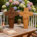 Beechwood Good Shepherd Cross Hand-Carved Shepherd Icon | Finding Rest in His Loving Arms