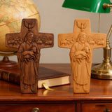 Beechwood Good Shepherd Cross Hand-Carved Shepherd Icon | Finding Rest in His Loving Arms