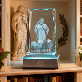 Good Shepherd LED Crystal Lamp: A Christian Symbol of Christ’s Tender Care