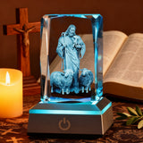 Good Shepherd LED Crystal Lamp: A Christian Symbol of Christ’s Tender Care