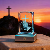 Prayer Crystal Ornament: A Gentle Bond Between Faith and Light & Shadow