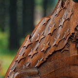 Lady Liberty Wall Decor Art Wood Sculpture - BGCOPPER