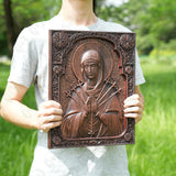 Our Lady of Sorrows Wooden Wall Decor - Our Lady of the Seven Arrows Softens the Heart of Evil - BGCOPPER