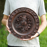 Chinese Zodiac “Fu” Disc Wooden Decoration Wall Hanging - BGCOPPER