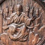 Universal God Round Wooden Carving Wall Decoration - BGCOPPER