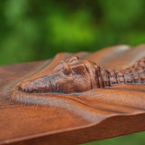 Crocodile Wall Mounted Wooden Wall Art - BGCOPPER