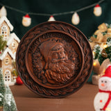 Best Christmas Gift - Santa Claus Round Wooden Wall Decoration - BGCOPPER