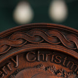 Best Christmas Gift - Santa Claus Round Wooden Wall Decoration - BGCOPPER