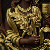 St. Barbara, patron saint of artillery, wood sculpture - BGCOPPER