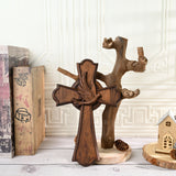Holy Spirit Cross Wooden Hand Carved Cross for Wall Decor, Religious Gift Cross - BGCOPPER