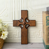 Irish Celtic Cross Wooden Hand Carved Cross for Wall Decor, Religious Gift Cross - BGCOPPER