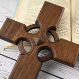 Irish Celtic Cross Wooden Hand Carved Cross for Wall Decor, Religious Gift Cross - BGCOPPER