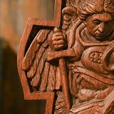 Archangel Michael Wooden Sculpture - BGCOPPER