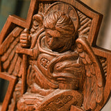 Archangel Michael Wooden Sculpture - BGCOPPER