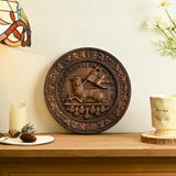 Lamb of God Round Wooden Sculpture - BGCOPPER