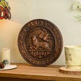 Lamb of God Round Wooden Sculpture - BGCOPPER