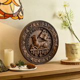 Lamb of God Round Wooden Sculpture - BGCOPPER