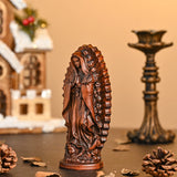 Our Lady of Guadalupe Round Wooden Tabletop Ornament - BGCOPPER