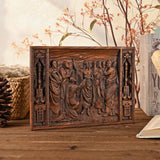 Beech wood Thomas and Jesus resurrection scene wall hanging - BGCOPPER