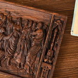 Beech wood Thomas and Jesus resurrection scene wall hanging - BGCOPPER