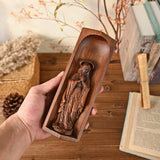 Beech Wood Holy Family Altar Decor - Handcrafted Christian Prayer Desktop Gift - BGCOPPER